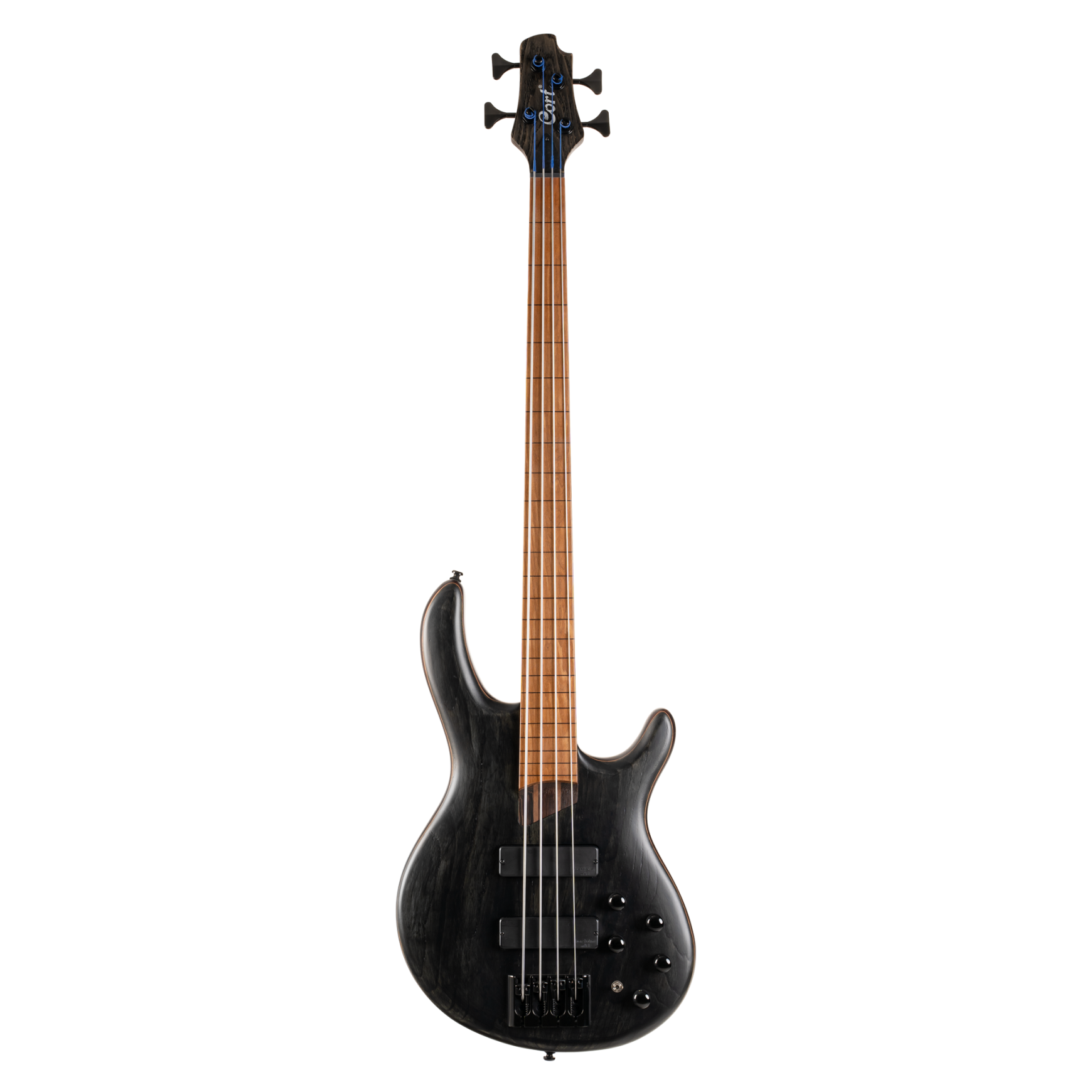 CORT B4 Element Fretless E-Bass Open Pore Trans Black