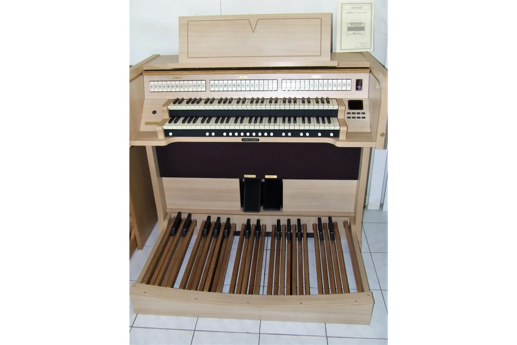 Viscount Kirchenorgel Unico CLV 4 Eiche hell KONKAV