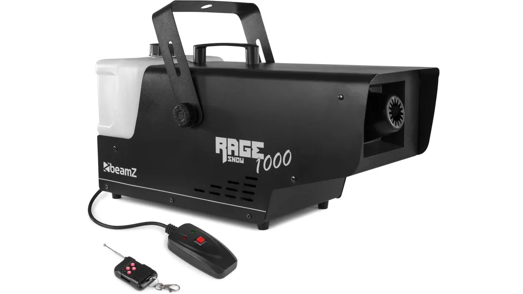 beamZ RAGE 1000 Schneemaschine mit Wireless-Controller