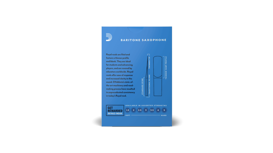 D'Addario Woodwinds Rico Royal Baritonsaxophon 2,5