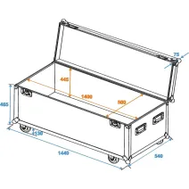 Roadinger Toolcase 140x50x50cm mit Rollen