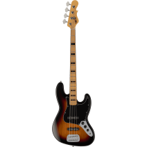 G&L Tribute Jazz Bass 3-Tones-Sunburst,Ahorngriffbrett