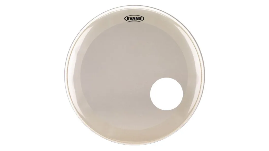 Evans 22" EQ3,Reso-Fell,weiß rauh,Loch