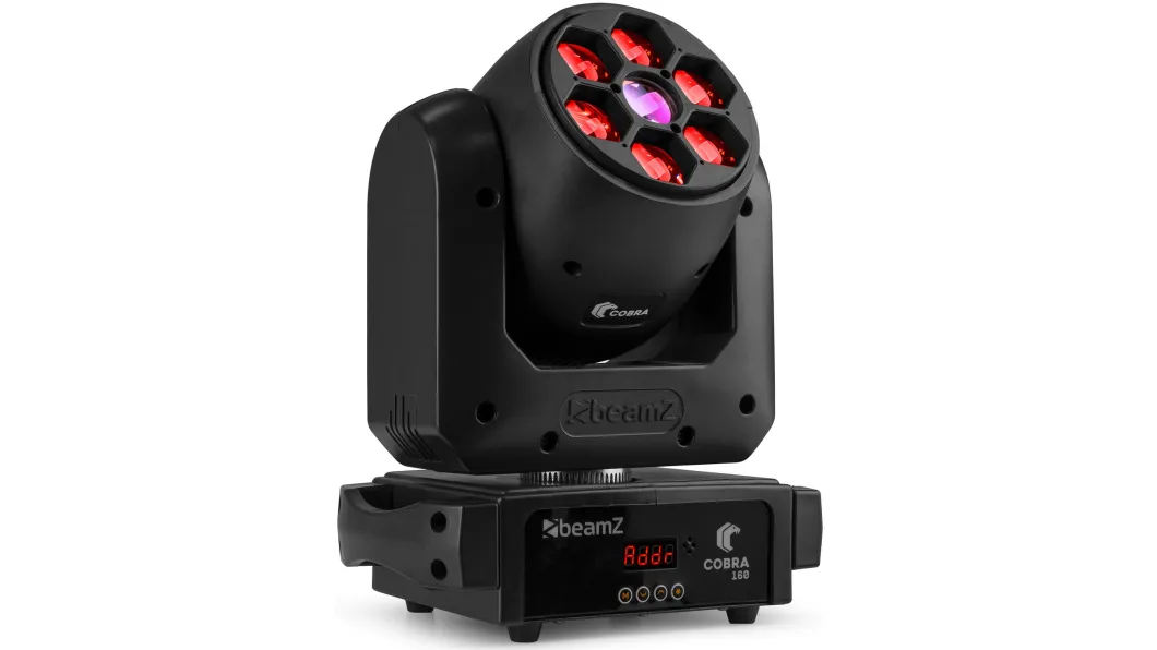 beamZ COBRA 160 Spot 100W Moving Head mit  6x 10W B-EYE