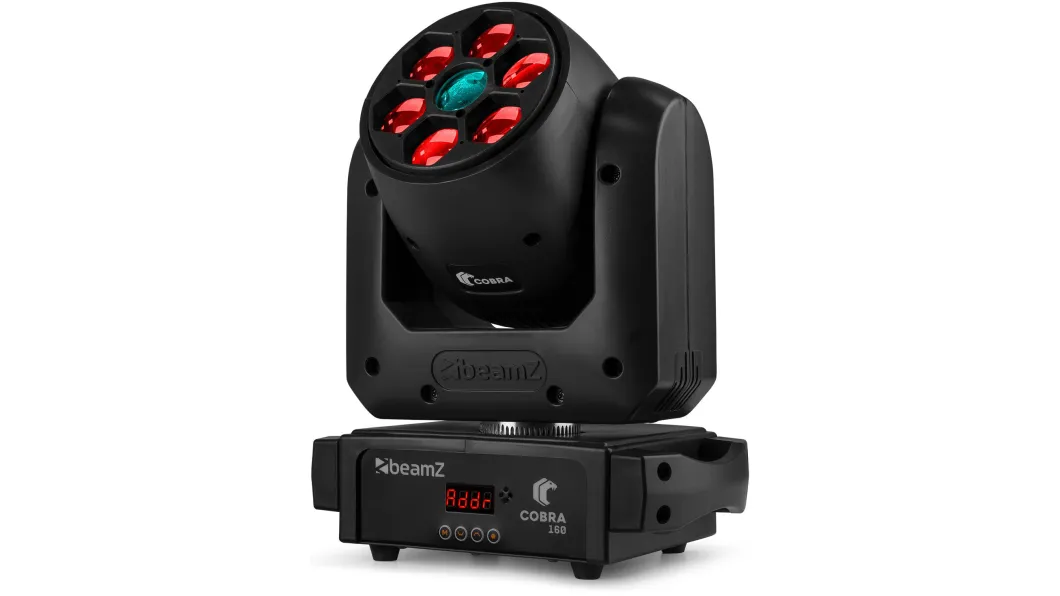 beamZ COBRA 160 Spot 100W Moving Head mit  6x 10W B-EYE