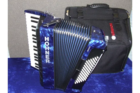 Hohner Akkordeon Bravo III 72 Silent Key blau