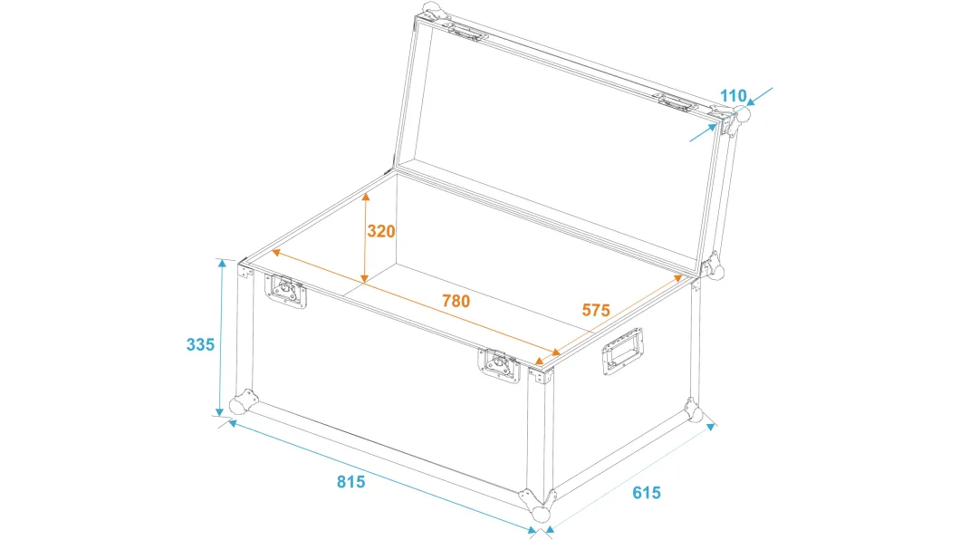 Roadinger Universal-Transport-Case 80x60cm