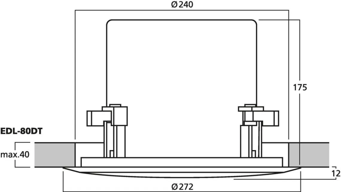 Monacor EDL-80DT Aktiver 2-Wege-Decken-Lautsprecher