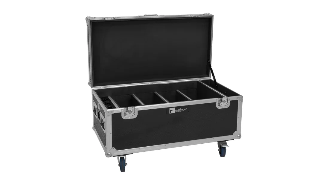 ROADINGER Flightcase 4x AKKU Multiflood IP 8x10W RGBW