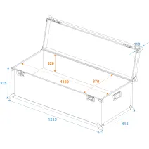 Roadinger Universal-Transport-Case 120x40cm