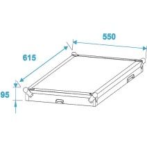 Roadinger Spezial-Kombi-Case Profi, 10HE mit Rollen