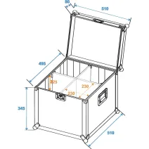 Roadinger Flightcase 4x PAR-64 Spot kurz