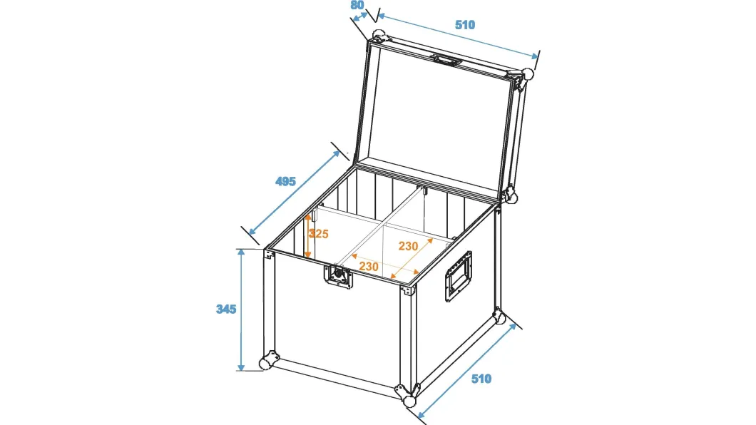 Roadinger Flightcase 4x PAR-64 Spot kurz