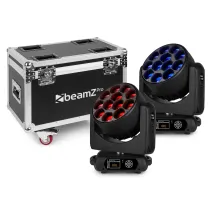 beamZpro MHL1240LED WashMovingHead m. Zoom 2Stück Case