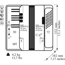 Weltmeister Akkordeon Juwel MT 72 Bass