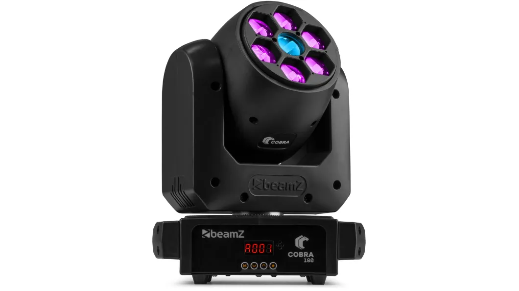 beamZ COBRA 160 Spot 100W Moving Head mit  6x 10W B-EYE