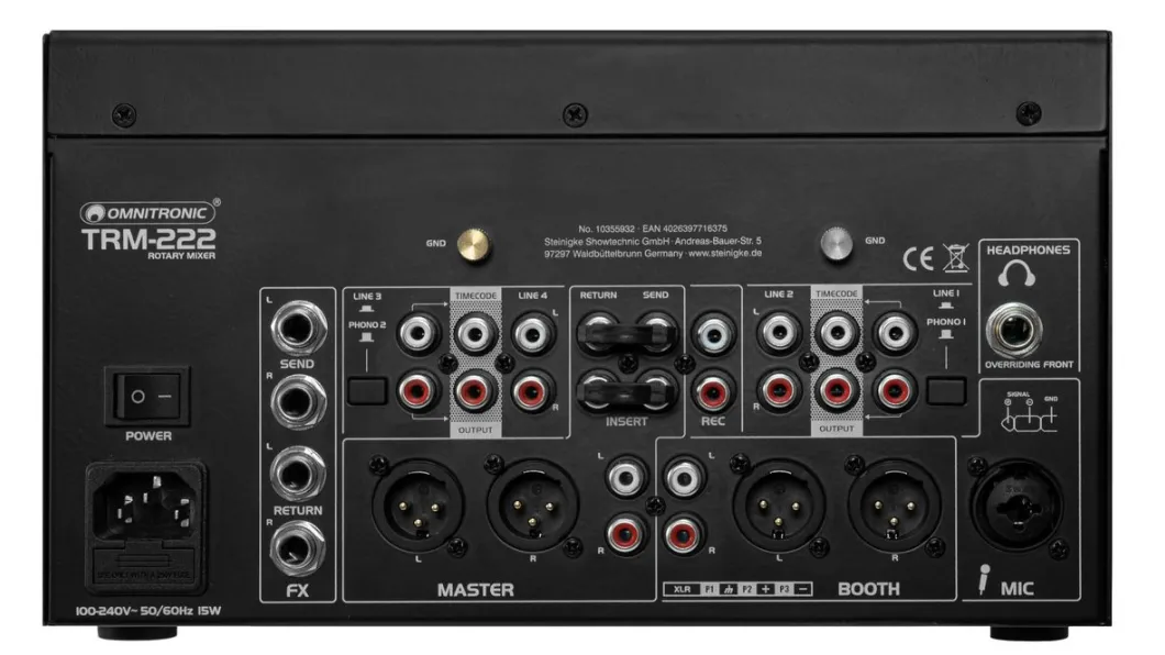 Omnitronic TRM-222 2-Kanal Rotary-Mixer