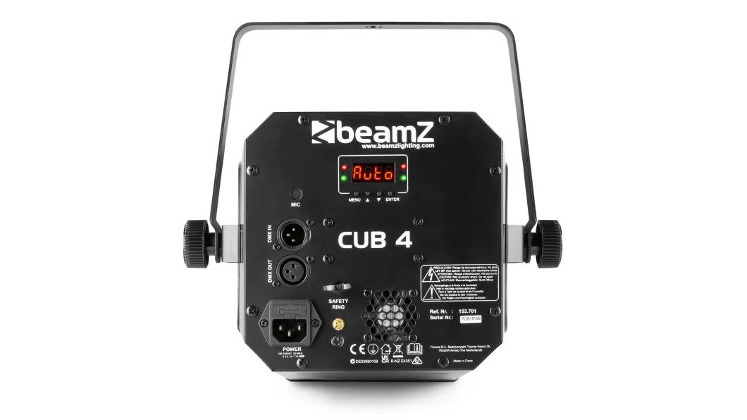 beamZ CUB4 II LED Quad-Derby mit Moonflower