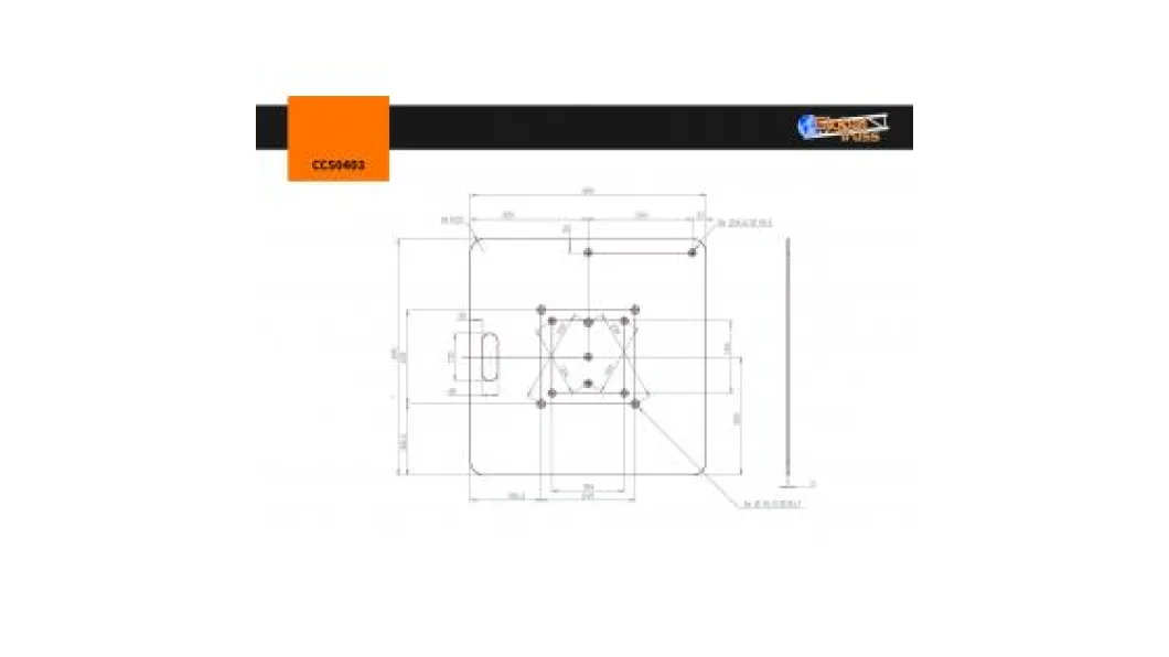 Global Truss CC50403 Base Plate Steel 600mm