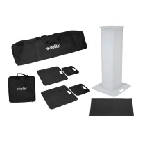 Eurolite 2x Stage Stand 100cm inkl. Cover und Tasche sw