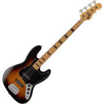 G&L Tribute Jazz Bass 3-Tones-Sunburst,Ahorngriffbrett