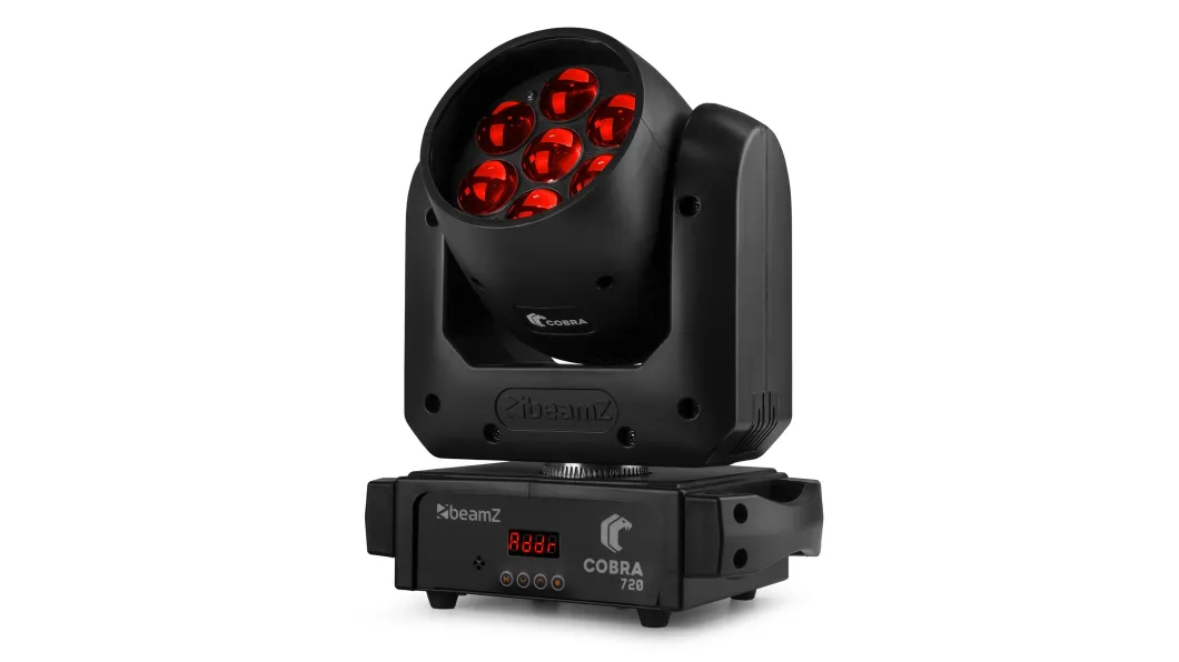 beamZ COBRA 720 Wash Moving Head 7x 20W mit Zoom