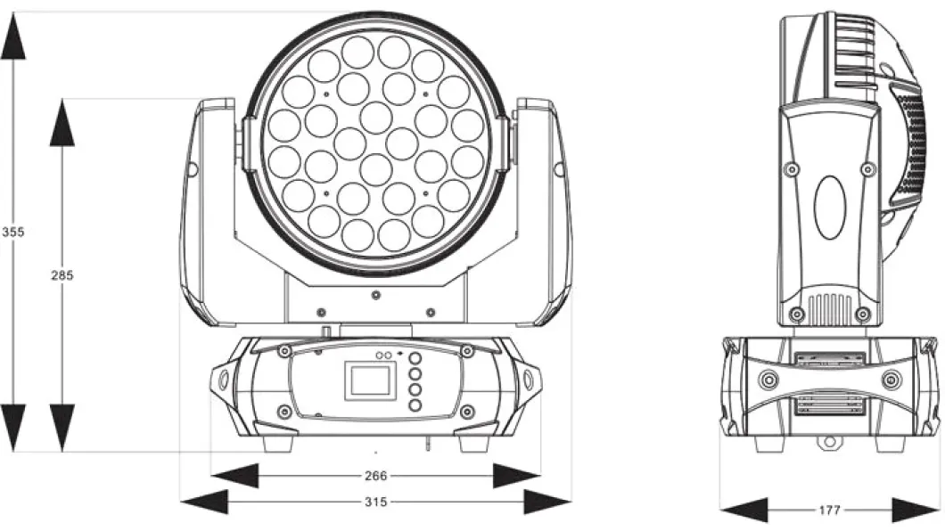 beamZ FUZE2812 Wash Moving Head mit Zoom