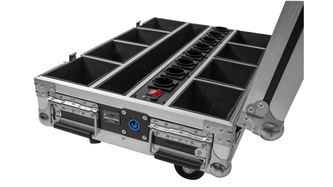 ROADINGER Flightcase 8x AKKU Mini IPUP-4 QCL Spot MK2n