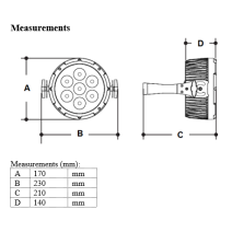 beamZproWBP612IP AluminiumIP65 BatterieLED PAR 6in1 LED