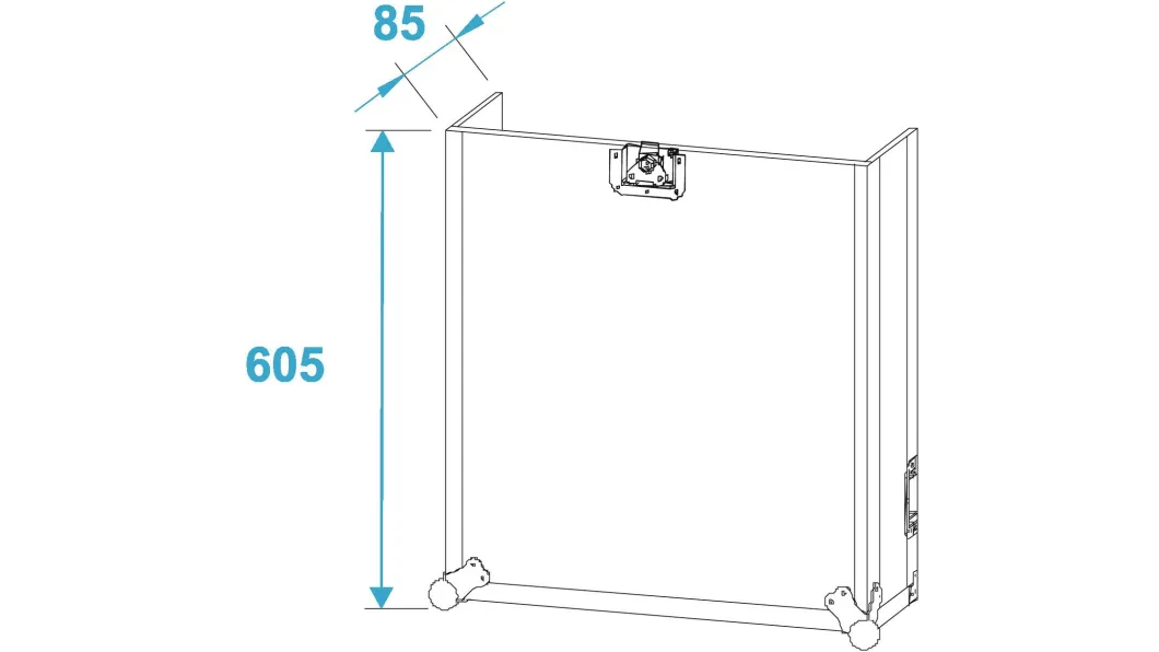 Roadinger Spezial-Kombi-Case Profi, 10HE mit Rollen