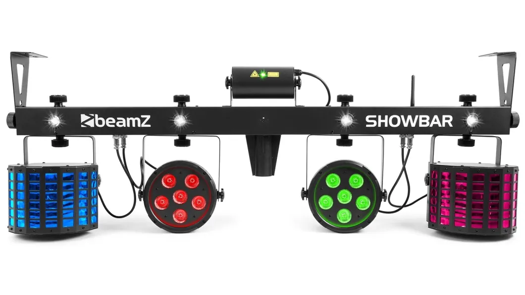 beamZ SHOWBAR 2xPAR, 2xButterfly und R/G Laser DMX ICR