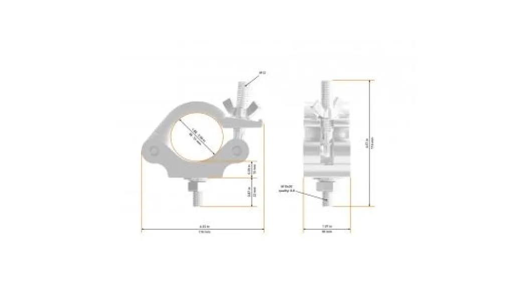 Global Truss 823-B Half Coupler black