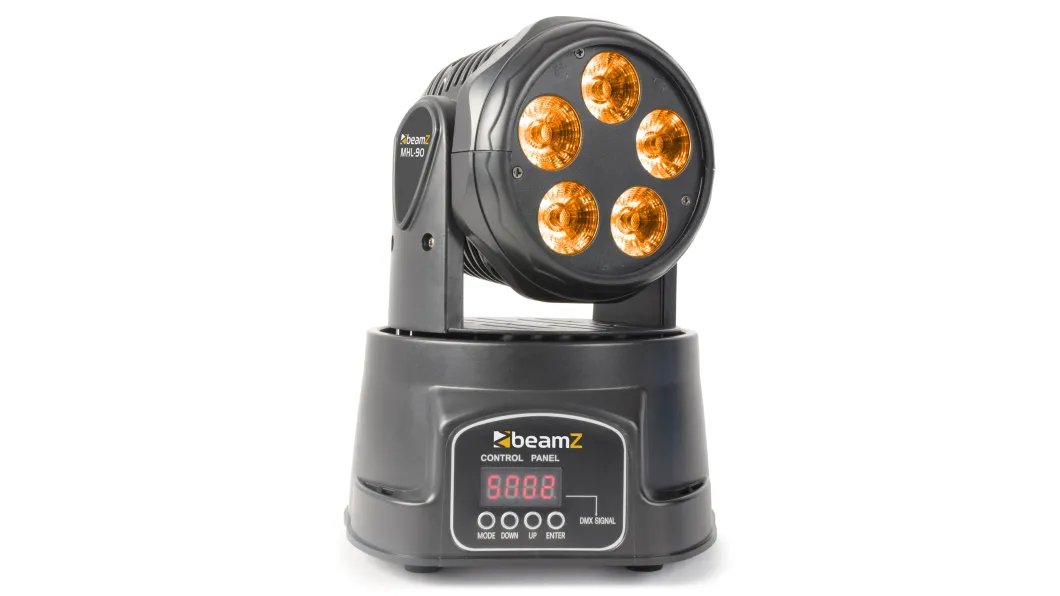 beamZ MHL90 Mini Moving Head Wash 5x 18W 6 in 1 LEDS