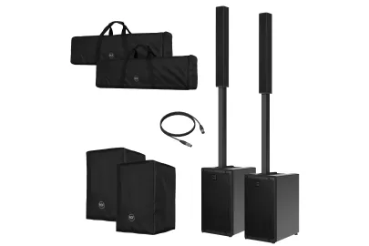 RCF EVOX JMIX9 Stereo Bundle Set schwarz mit Taschen