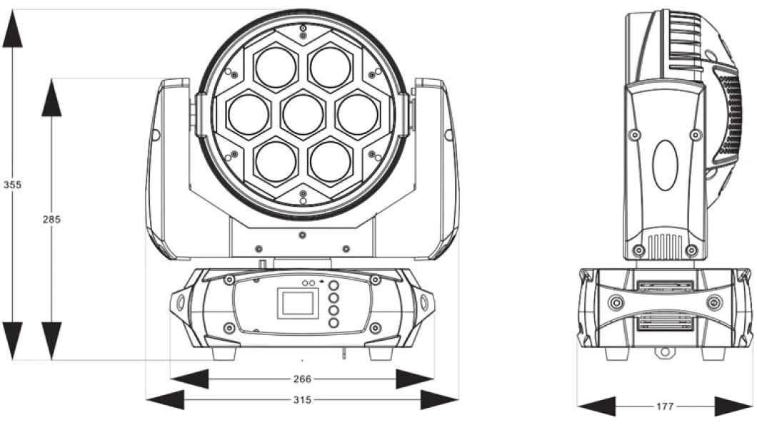 beamZ FUZE712 Wash Moving Head mit SMD LED Effekt