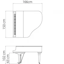 Kawai Flügel GL30 schwarz hochglanz