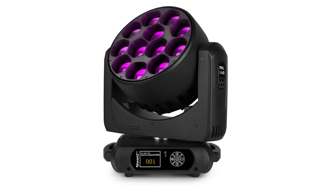 beamZpro MHL1240LED WashMovingHead m. Zoom 2Stück Case