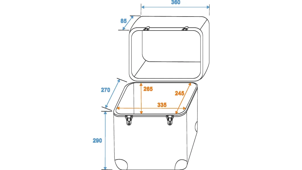 Roadinger Platten-Case ALU Maxi-Booking, abgerundet